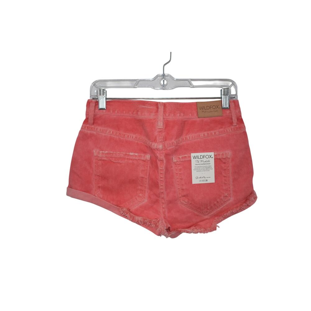 Wildfox NWT Pink The Michelle Slouchy Boyfriend Short Sz 25